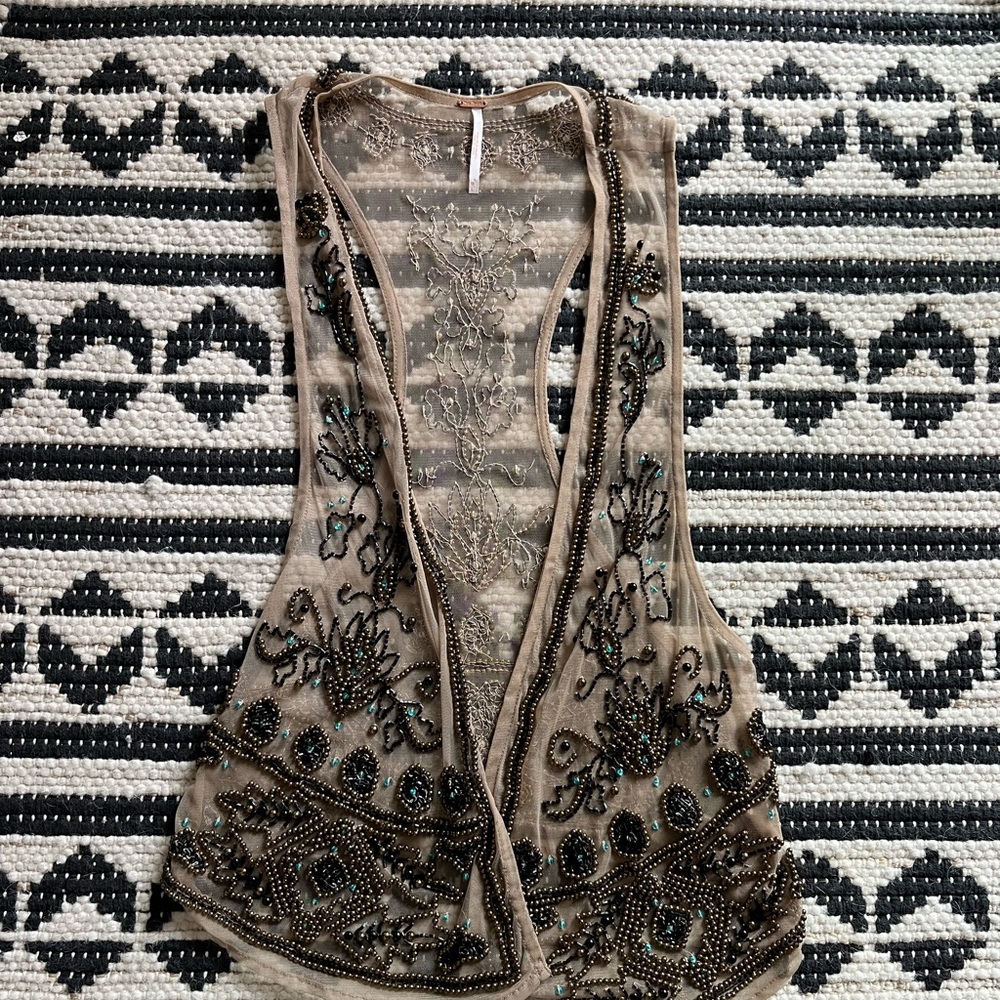 Free People beaded vest.